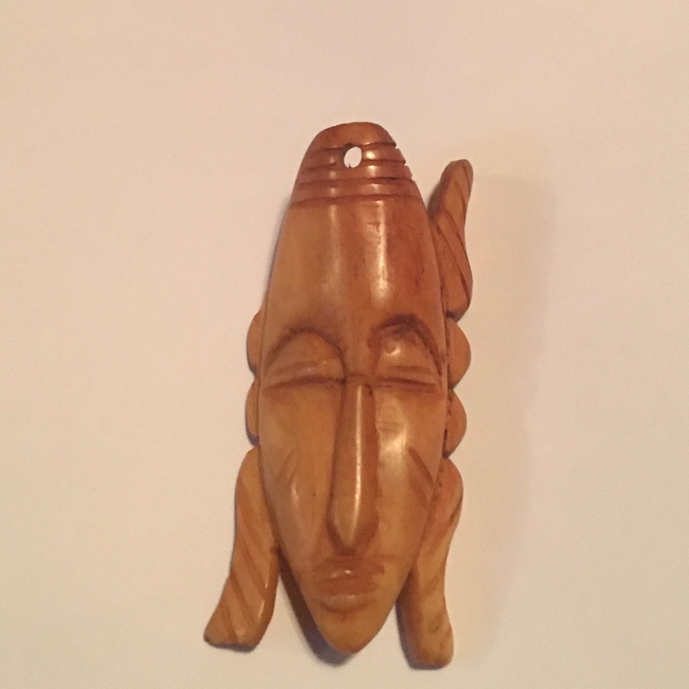 Kenyan Mask pendant necklace